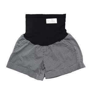 Motherhood Shorts S Black Maternity Geometric Slash Pocket Pull On Flat Front